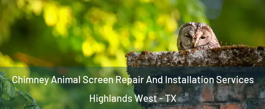 Chimney Animal Screen Repair And Installation Services Highlands West - TX