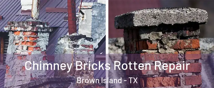 Chimney Bricks Rotten Repair Brown Island - TX