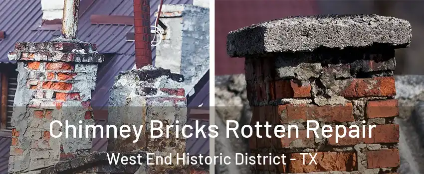 Chimney Bricks Rotten Repair West End Historic District - TX