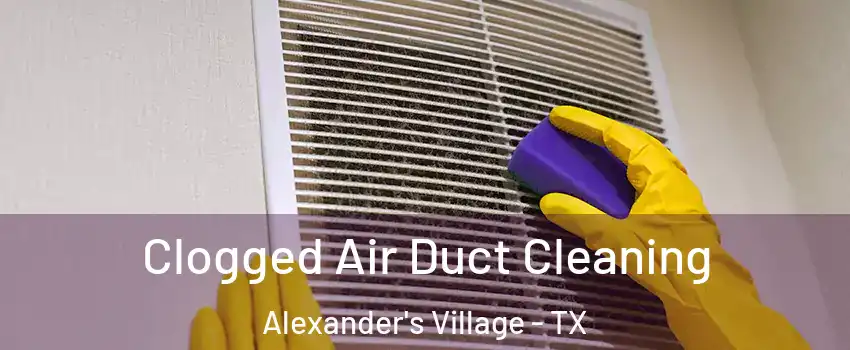 Clogged Air Duct Cleaning Alexander's Village - TX