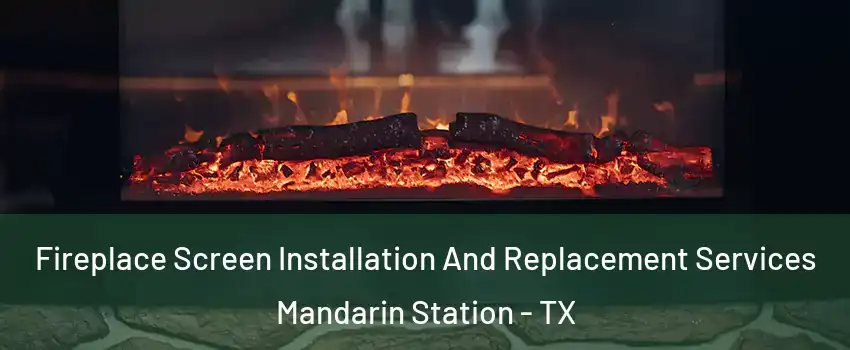 Fireplace Screen Installation And Replacement Services Mandarin Station - TX