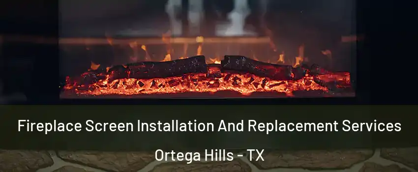 Fireplace Screen Installation And Replacement Services Ortega Hills - TX