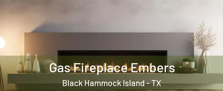 Gas Fireplace Embers Black Hammock Island - TX