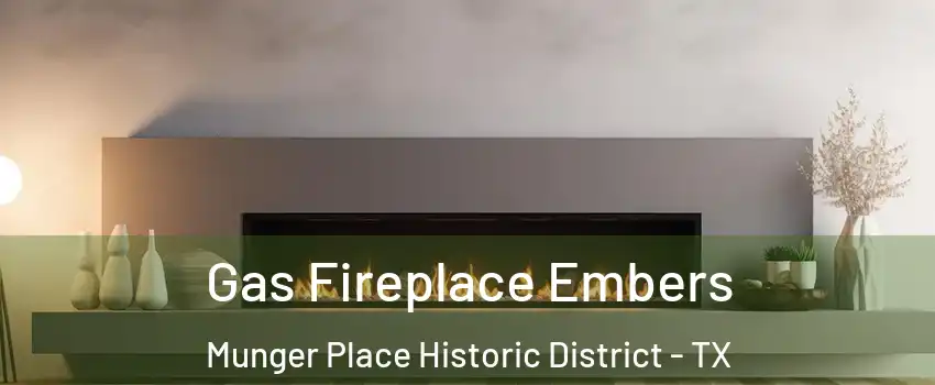 Gas Fireplace Embers Munger Place Historic District - TX