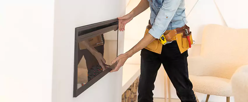 Metal Fireplace Installation in Downtown Dallas, Texas