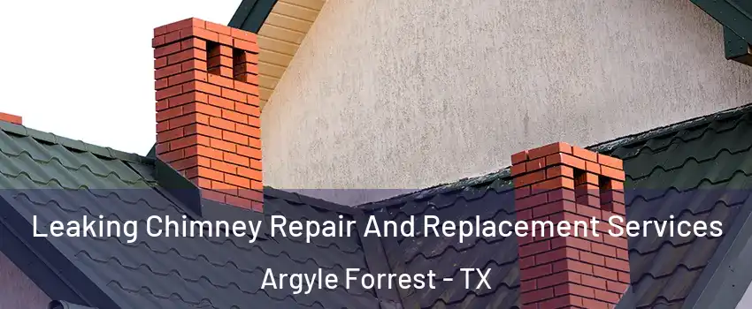Leaking Chimney Repair And Replacement Services Argyle Forrest - TX