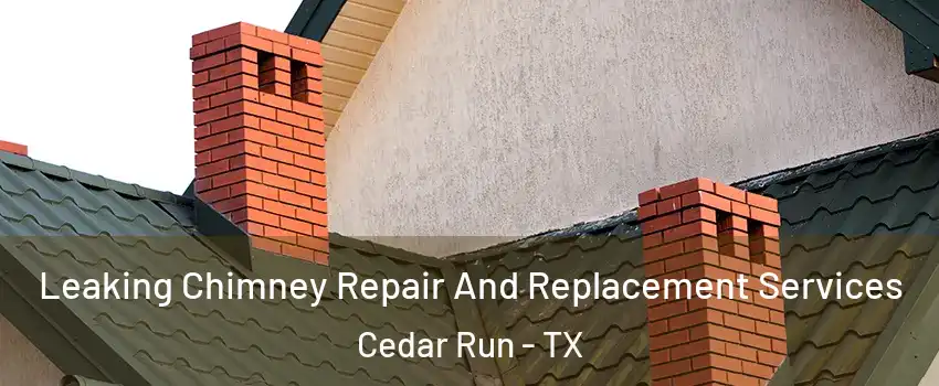 Leaking Chimney Repair And Replacement Services Cedar Run - TX
