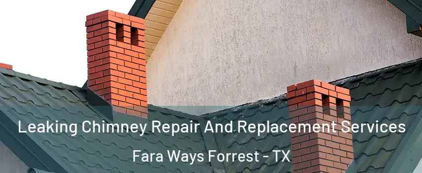 Leaking Chimney Repair And Replacement Services Fara Ways Forrest - TX