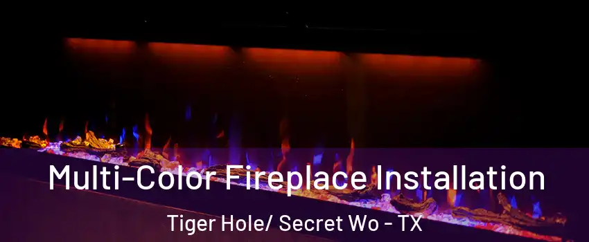 Multi-Color Fireplace Installation Tiger Hole/ Secret Wo - TX